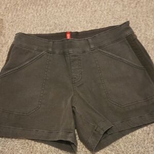 SPANX Green Stretch Jean Shorts